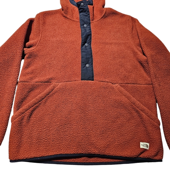 The North Face Carbondale 1/4 Snap Pullover Fleece Hoodie Mens Small Jacket TNF - Picture 3 of 10